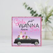 Glitzy Glitzern Bachelorette Einladung (Stehend Vorderseite)