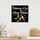 GLITZY GOLD 60. BIRTHDAY DIVA POSTER (Küche)