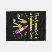 GLITZY GOLD ACCOUNTANT DESIGN FLEECEDECKE (Vorderseite (Horizontal))