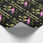 GLITZY GOLD ACCOUNTANT DESIGN GESCHENKPAPIER (Ecke)