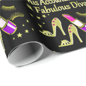 GLITZY GOLD ACCOUNTANT DESIGN GESCHENKPAPIER (Rolleneckpunkt)