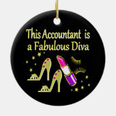 GLITZY GOLD ACCOUNTANT DESIGN KERAMIKORNAMENT (Hinten)