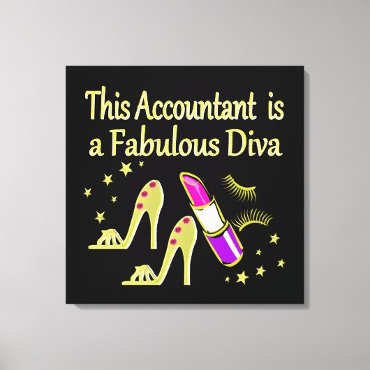 GLITZY GOLD ACCOUNTANT DESIGN LEINWANDDRUCK (Vorderseite)