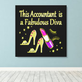 GLITZY GOLD ACCOUNTANT DESIGN LEINWANDDRUCK (Insitu (Holzboden))