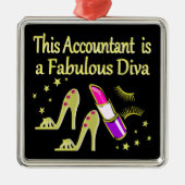 GLITZY GOLD ACCOUNTANT DESIGN ORNAMENT AUS METALL (Vorne)