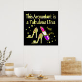 GLITZY GOLD ACCOUNTANT DESIGN POSTER (Küche)