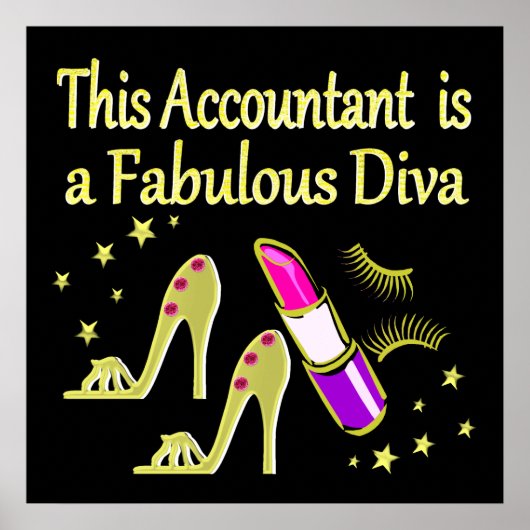 GLITZY GOLD ACCOUNTANT DESIGN POSTER (Vorne)