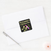 GLITZY GOLD ACCOUNTANT DESIGN QUADRATISCHER AUFKLEBER (Umschlag)