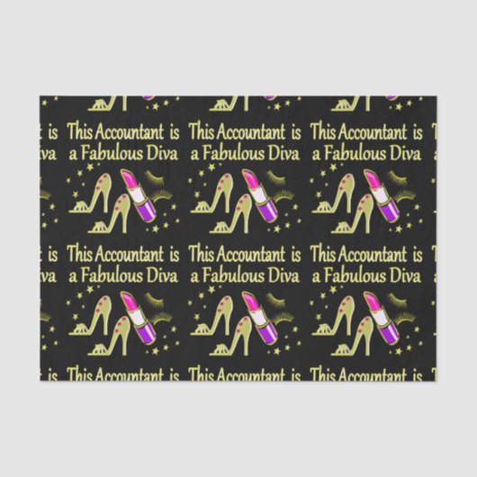 GLITZY GOLD ACCOUNTANT DESIGN SEIDENPAPIER (Vorderseite)