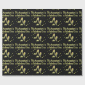 GLITZY GOLD ACCOUNTANT DIVA DESIGN GESCHENKPAPIER (Flach)