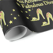 GLITZY GOLD ACCOUNTANT DIVA DESIGN GESCHENKPAPIER (Rolleneckpunkt)