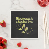 GLITZY GOLD ACCOUNTANT DIVA DESIGN SERVIETTE (Beispiel)