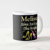 GLITZY GOLD ADMIN ASST PERSONALISIERTE MUG Jumbo-Tasse (Vorderseite Rechts)