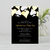 Glitzy Gold Card Anzugs Gala oder Formales Event Folieneinladung (Stehend vorne)