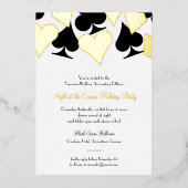 Glitzy Gold Card Anzugs Gala oder Formales Event Folieneinladung (Vorderseite)
