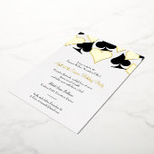 Glitzy Gold Card Anzugs Gala oder Formales Event Folieneinladung (Gedreht)