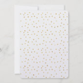 Glitzy Gold Confetti Birthday Einladung (Rückseite)