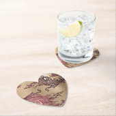 Glitzy Gold Glam Burgundy Hearts Brautparty Untersetzer (Vor Ort)