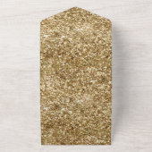 Glitzy Gold Glam Glitzer All In One Einladung (Außenbereich)