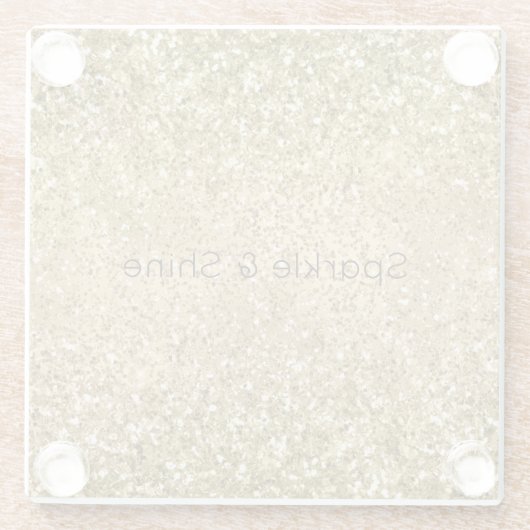Glitzy Gold Glam Glitzer Sparkle Glasuntersetzer (Rückseite)
