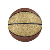 Glitzy Gold Glam Glitzer Sparkle Mini Basketball (Vorderseite)