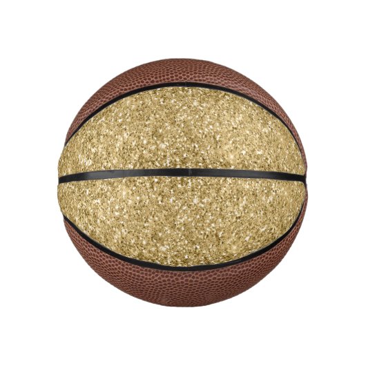 Glitzy Gold Glam Glitzer Sparkle      Mini Basketball (Vorderseite)