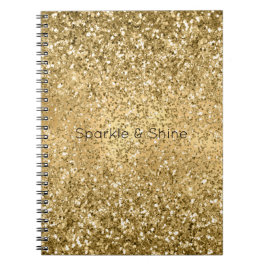 Glitzy Gold Glam Glitzer Sparkle Notizblock