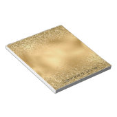 Glitzy Gold Glam Glitzer Sparkle Notizblock (angewinkelt)