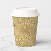 Glitzy Gold Glam Glitzer Sparkle Pappbecher (Links)