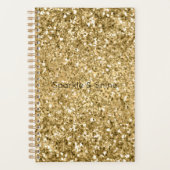 Glitzy Gold Glam Glitzer Sparkle        Planer (Vorderseite)