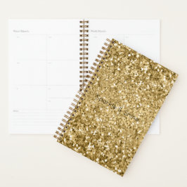 Glitzy Gold Glam Glitzer Sparkle Planer