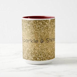 Glitzy Gold Glam Glitzer Sparkle     Tasse