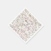 Glitzy Gold Pink Black Confetti Dots Geburtstag Serviette (Ecke)