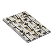 Glitzy Gold Silver Black Ribbons Bows Notizblock (Rechte Seite)