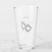 Glitzy Gold Silver New Year Black Mask Glas (Rückseite)