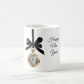Glitzy Gold Silver New Year Midnight Hour Kaffeetasse (Mittel)