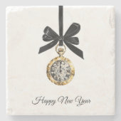 Glitzy Gold Silver New Year Midnight Hour   Steinuntersetzer (Vorderseite)