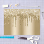 Glitzy Gold Sparkle Glitzer Tropfen Geburtstag Seidenpapier (Handwerk)