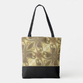 Glitzy Gold und Black Monogram Tasche (Rückseite)