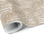 Glitzy Gold Zebra Print Geschenkpapier (Rolleneckpunkt)