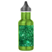 Glitzy Green Glitzer Edelstahlflasche (Links)