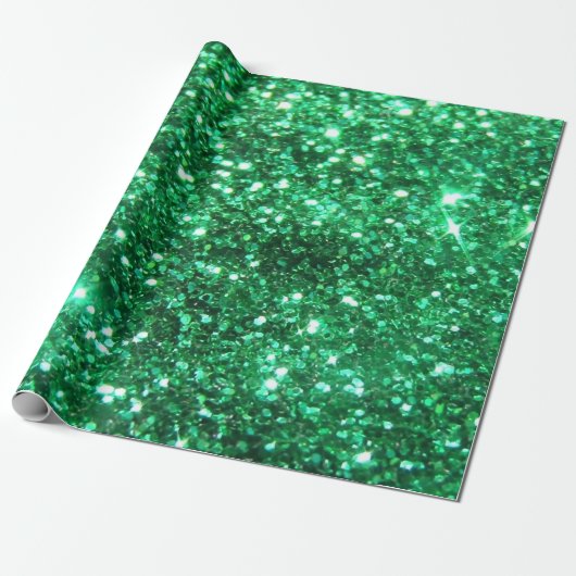 Glitzy Green Glitzer Geschenkpapier (Ungerollt)