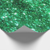 Glitzy Green Glitzer Geschenkpapier (Ecke)