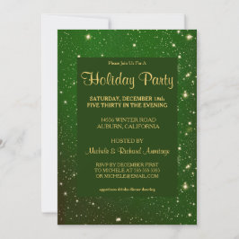 Glitzy Green Holiday Party Einladung