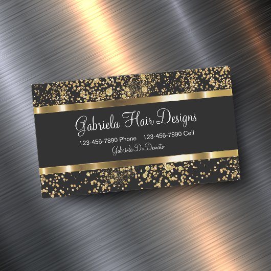 Glitzy Hairdresser Magnetische Visitenkarte