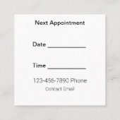 Glitzy Hairstylist Termine Business Cards Quadratische Visitenkarte (Rückseite)