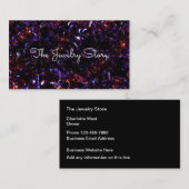 Glitzy Juwelry Store Moderne Zwei Seiten Visitenkarte (Vorne/Hinten)