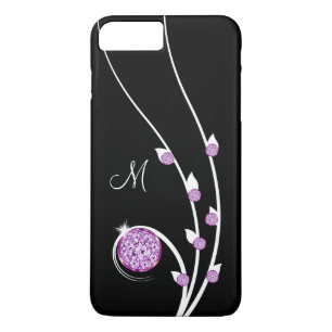 Glitzy Lila Kristall Jewel Monogram Case-Mate iPhone Hülle