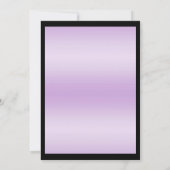 Glitzy Lilac Musiknotens Birthday Einladung (Rückseite)