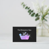 Glitzy Med Wellness-Center Beauty Business Cards Visitenkarte (Stehend Vorderseite)